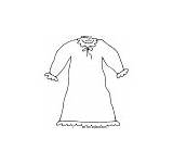 Nightgown Clipart Outline sketch template