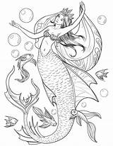 Coloring Pages Mermaid Adult Adults Book Bestcoloringpagesforkids Colouring Beautiful sketch template