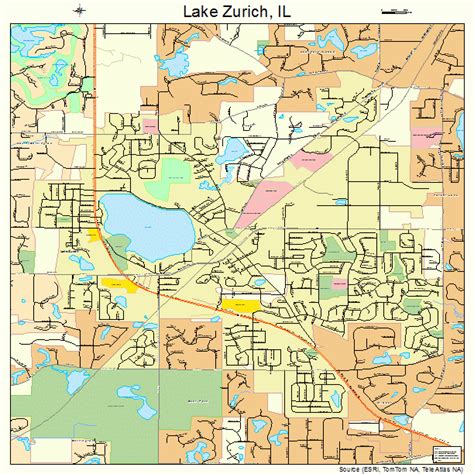 lake zurich illinois street map