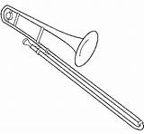 Trombone Colorear Instrumentos Viento Trombón Desenho Strumenti Fiato Trombon Dibuixos Acolore Stampare Trombo sketch template