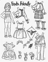 Paper Dolls Friendly Freda Coloring Children Friend Doll Pages 1962 Vintage Choose Board sketch template
