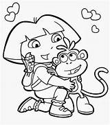 Coloring Cartoon Pages Printable Dora Explorer Boots Friend Happy Kids Print Color Netart Sheets Choose Board Library sketch template