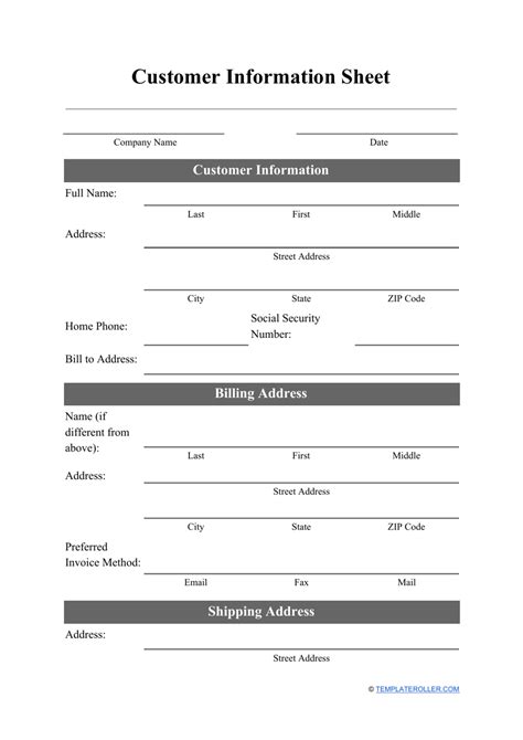 printable customer checklist forms printable forms