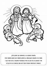 Sagrado Catequesis Niños Corazón María Virgen Inmaculado Catecismo Jesús Explicación Católico Visitar Corazones Gloria Sagrada sketch template