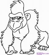 Gorilla Ausmalbild sketch template