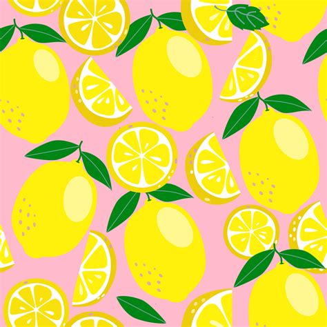 seamless background  lemons  vector art  vecteezy