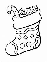 Coloring Christmas Stocking Printable Pages Stockings Kids Printables sketch template