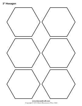 hexagon template printables     stencils printables