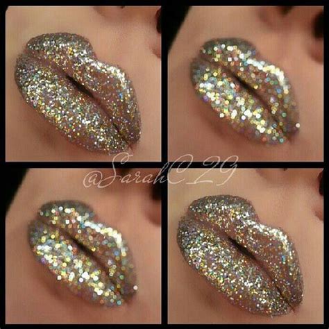 Gold Glitter Lips Amazinglipstickart Glitter Lips Lipstick Art