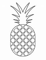 Coloring Pineapple Pattern Dotted Printable Superhero Generic Cute Cartoon Getcolorings Choose sketch template