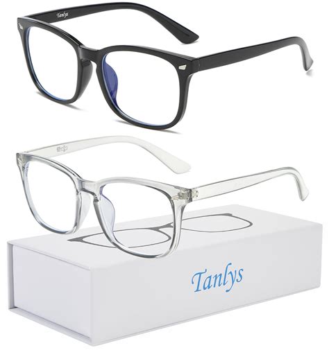 2 pack blue light blocking glasses for computer eye strain [dry eye