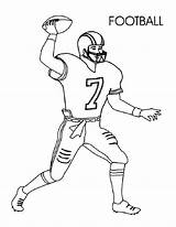 Football Coloring Pages Player Via Preschoolers sketch template