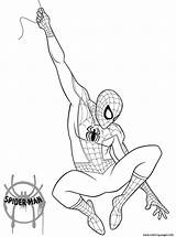 Morales Miles Spider Coloring Pages Verse Man Into Kids Printable Print Book sketch template