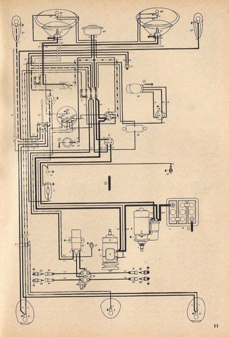 thesamba  type  wiring diagrams   vw beetle diagram volkswagen fusca