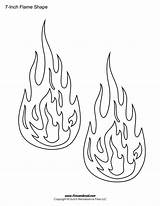 Flame Outline Printable Templates Shape Stencil Inch Printables Shapes Stickers Timvandevall Crafts sketch template