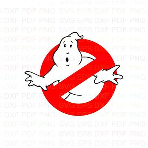 ghostbusters logo svg dxf eps  png cricut cutting file etsy