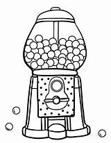 Gumball Machine Coloring Gum Bubble Clipart Pages Printable Drawing Candy Sheets Kids Coloringcafe Clip Worksheet Food Color Cute Preschool Choose sketch template