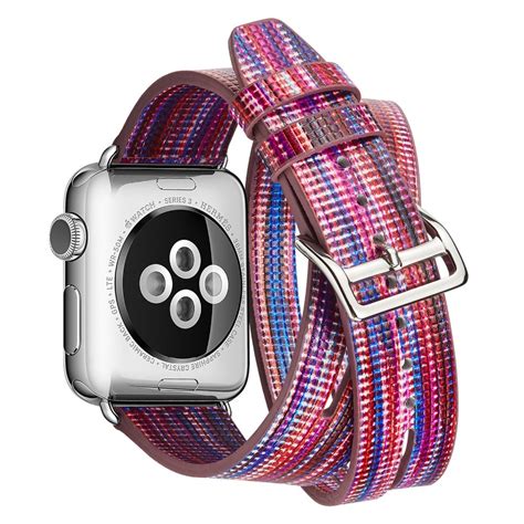 double wrap  band  apple  replacement strap leather