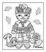 Bamse Doll Colour Dukke Postcards Bear Farvelægge Og Til Postkort Karen Paper Coloring Cat Kravlenisser Outs Karens Colouring Cut Pages sketch template