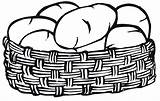 Potatoes Coloring Pages Basket Printable sketch template