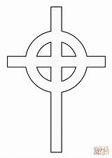Coloring Pages Cross Celtic Basic Printable Drawing sketch template