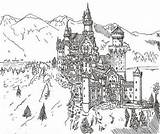 Neuschwanstein Alemanha Castelo sketch template