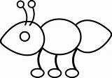 Ant Cute Coloring Cartoon Clip Clipart Library Resolution Name sketch template