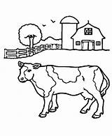 Coloring Cow Barn Front Pages Milk Cows Cattle Color Ox Print Farmers Musk Netart Getcolorings Kids Size sketch template