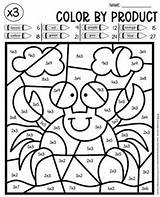 Summer Color Number Multiplication Crab Facts Addition End Year Practice Worksheets Subject Garcia Amanda Math Printables Grade Teacherspayteachers sketch template
