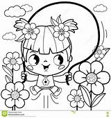 Coloring Garden Girl Flower Pages Playing Little Vector Rope Book Color Clip Skipping Drawing Clipart Getcolorings Search Clipartmag Print Getdrawings sketch template