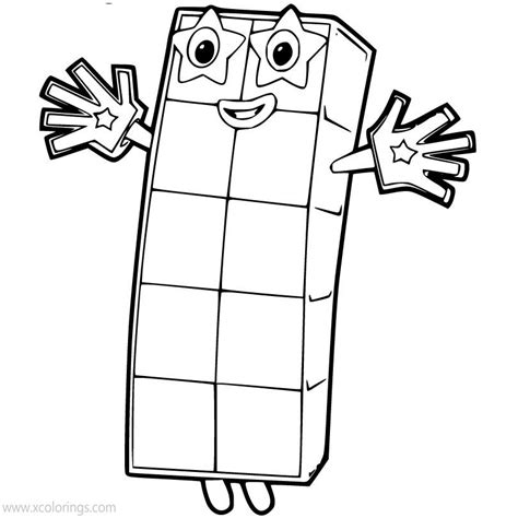 numberblocks coloring pages    xcoloringscom