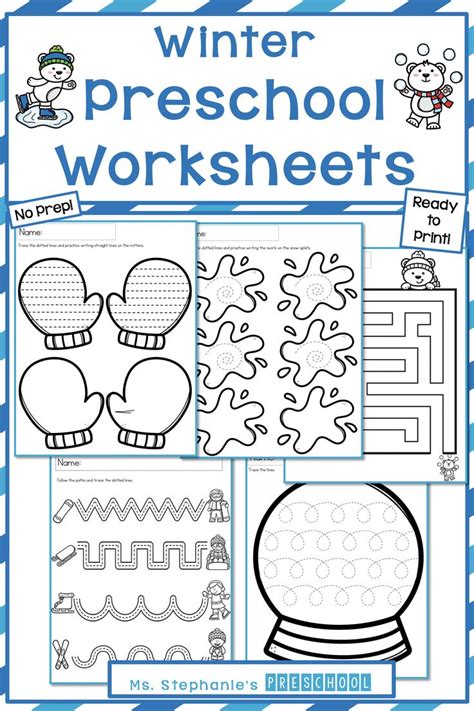 winter preschool worksheets   preschool winter worksheets