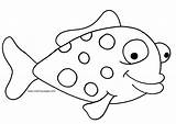 Fish Rainbow Template Clipart Outline Drawing Kids Library Printable Coloring sketch template