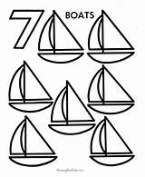 Coloring Pages Objects Number Counting Numbers Preschool Activity Worksheets Learning Sheet Clipart Count Kids Seven Boats Worksheet Printable Preschoolers Sheets sketch template