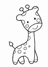 Coloring Giraffes Pages Kids Color Printable Children Print sketch template