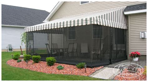 retractable awning  netting  home plans design