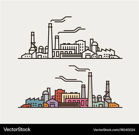 industry concept industrial enterprise factory vector image