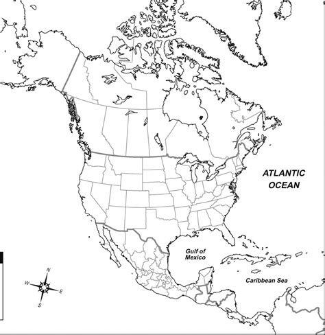 printable map  north america continent printable  maps