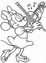 Mouse Minnie Coloring Pages Printable Book Mickey Sheets Disney Kids Music Colors sketch template