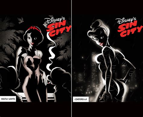 disney princesses transformed into sin city characters in