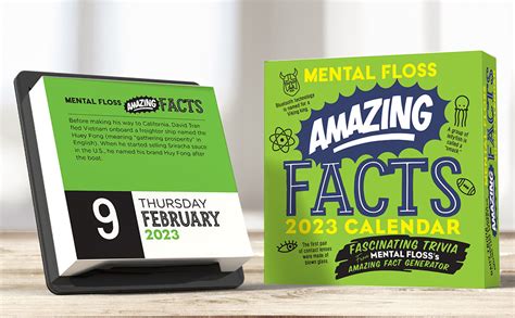 Amazing Facts From Mental Floss 2023 Day To Day Calendar Fascinating