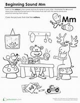 Phonics Worksheet Beginning Coloring Activities Sounds Alphabet Worksheets Jolly Preschool English Pages Education sketch template