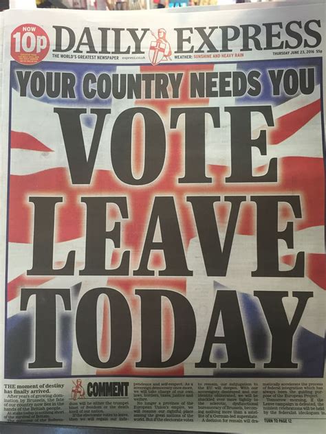 image result  brexit headlines daily express   moment vote