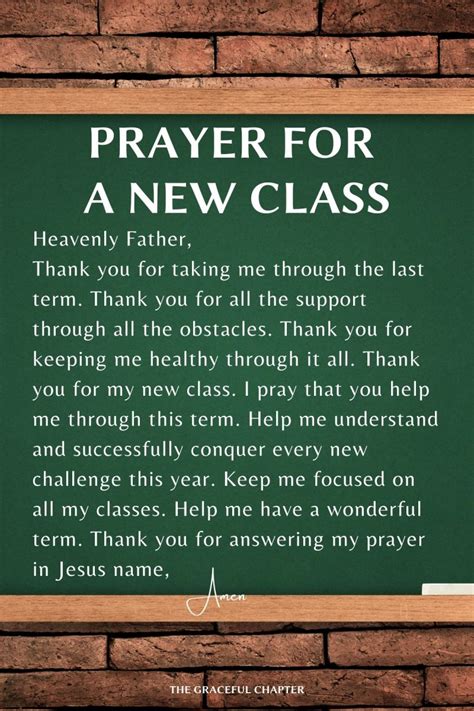 encouraging prayers  school  graceful chapter