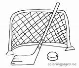 Coloring Hockey Pages Drawing Print Stick Goalie Helmet Puck Goal Printable Ice Field Nhl Colouring Getcolorings Soccer Ball Getdrawings Color sketch template