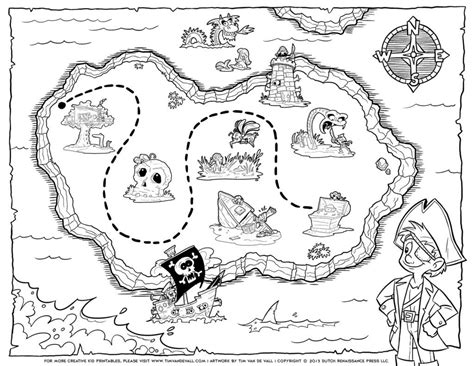 coloring page  kids pirate coloring page pirate treasure