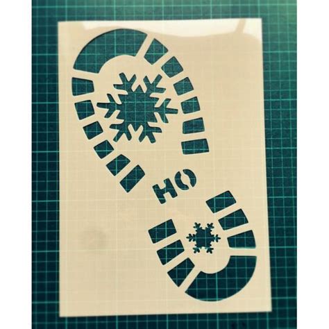 santa claus shoe print stencil santa footprint stencil bootprint stencil christmas stencil