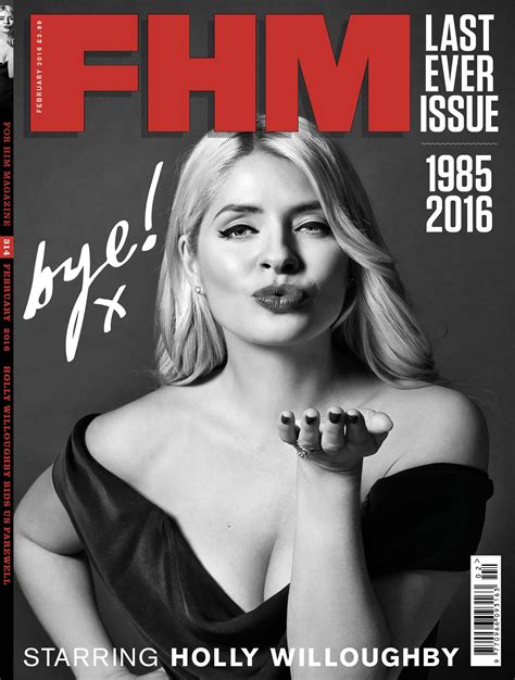 holly willoughbys fhm  issue cover sees magazine bid farewell  style metro news