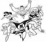 Justice League Pages Coloring Print sketch template