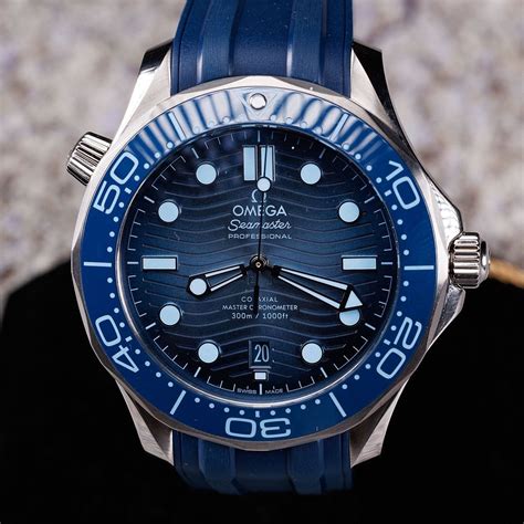 omega seamaster  summer blue  anniversary edition full set  tailored timepieces